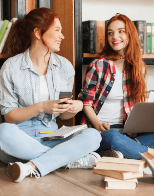 Students studying